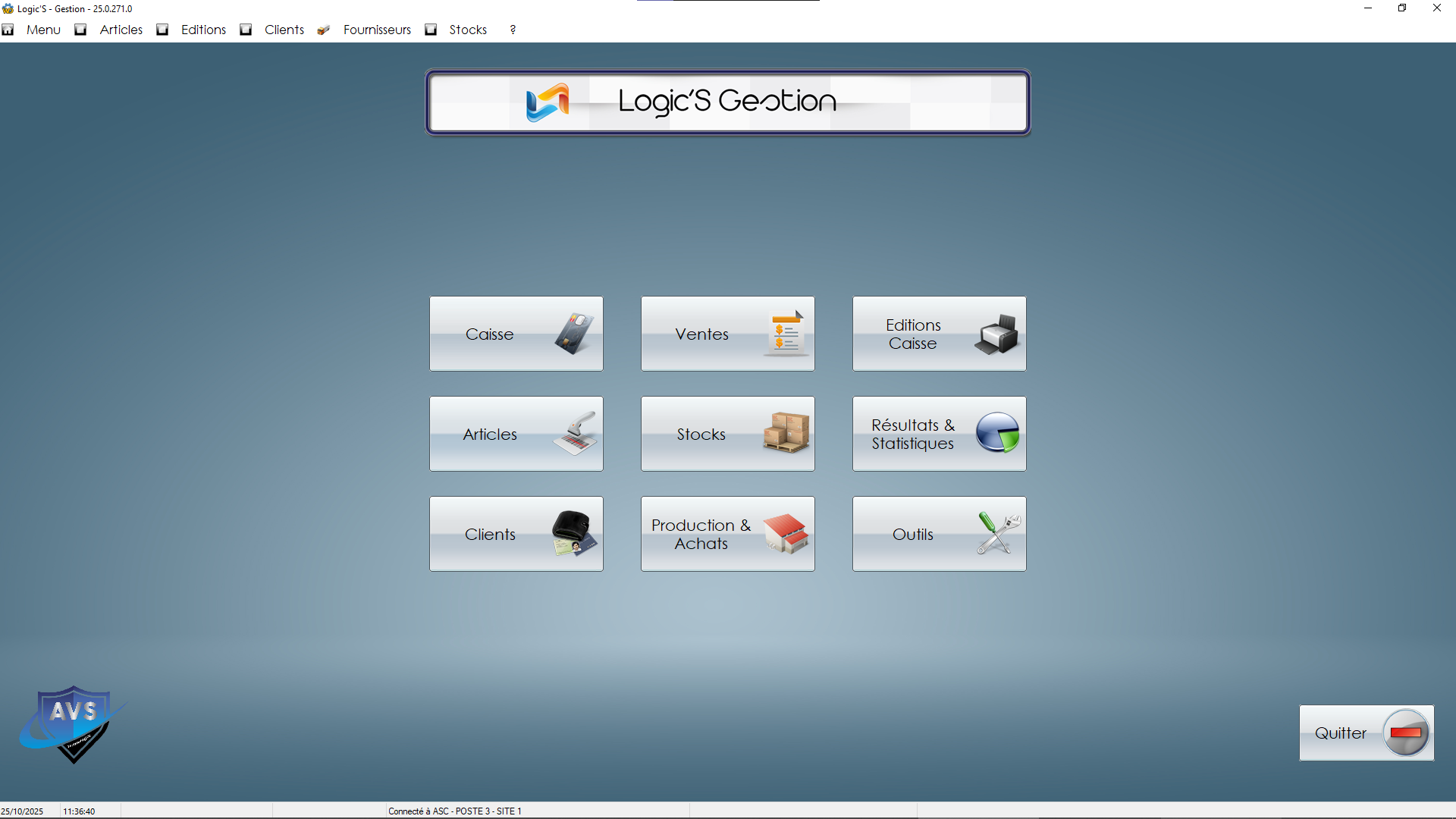 Logiciel de gestion commerciale Logic'S Gestion - Back-office avec modules de gestion